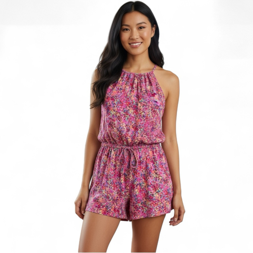 Gap Multi Color Sleeveless Romper Large